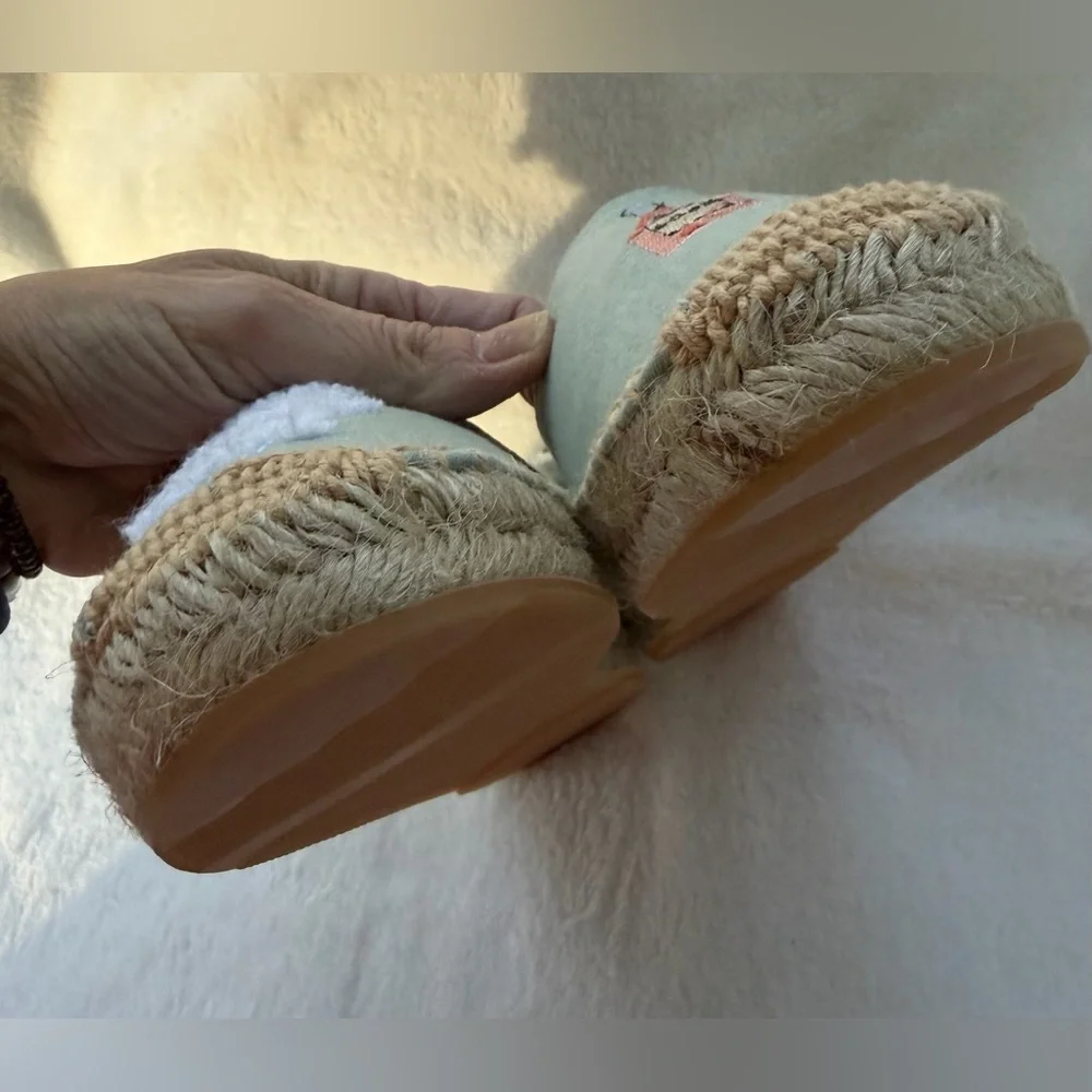 Bayside Beach Club Espadrille Sky Blue Size 8 Shoes La Vie En Rose Beachy NEW